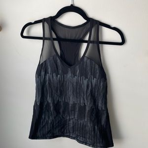 Lululrmon black racer back tank